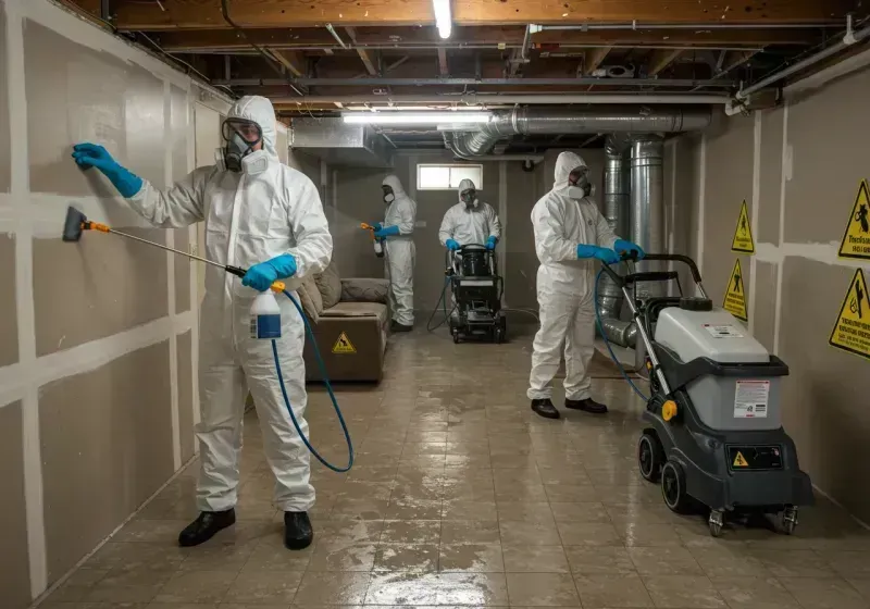 Basement Moisture Removal and Structural Drying process in Skidaway Island, GA